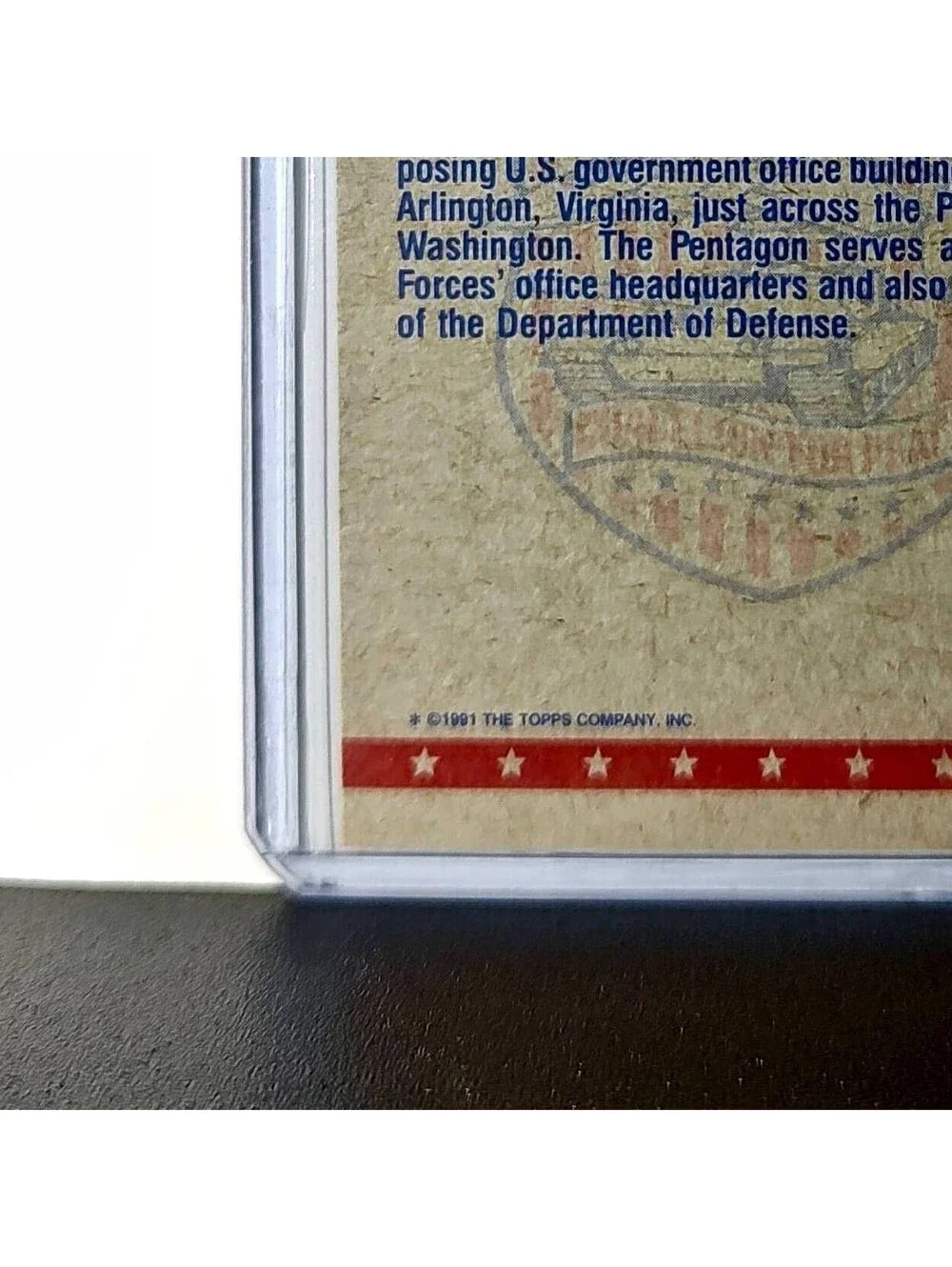 The Pentagon 1991 Topps Desert Storm #87 Card - Picture 9 of 10
